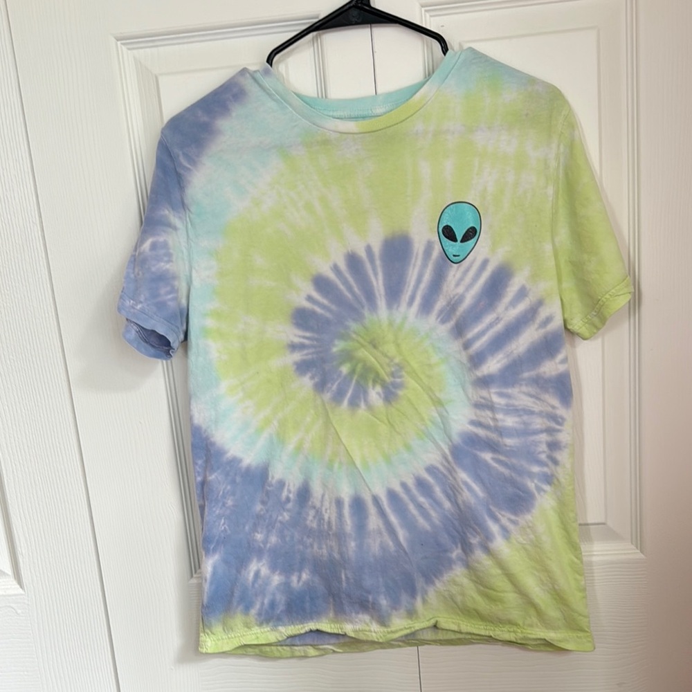 Eighty Eight Kids Tie-Dye Alien Tee - Blue and Green